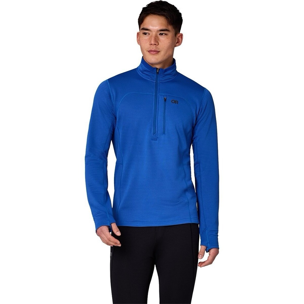 Outdoor Research Men's Vigor Grid Fleece Half-Zip Pullover - Blue - Medium